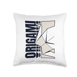 Easy Best Origami Crane Paper Gifts For Beginners Folding Owl Paper Crane Master Origami Throw Pillow, 16x16, Multicolor