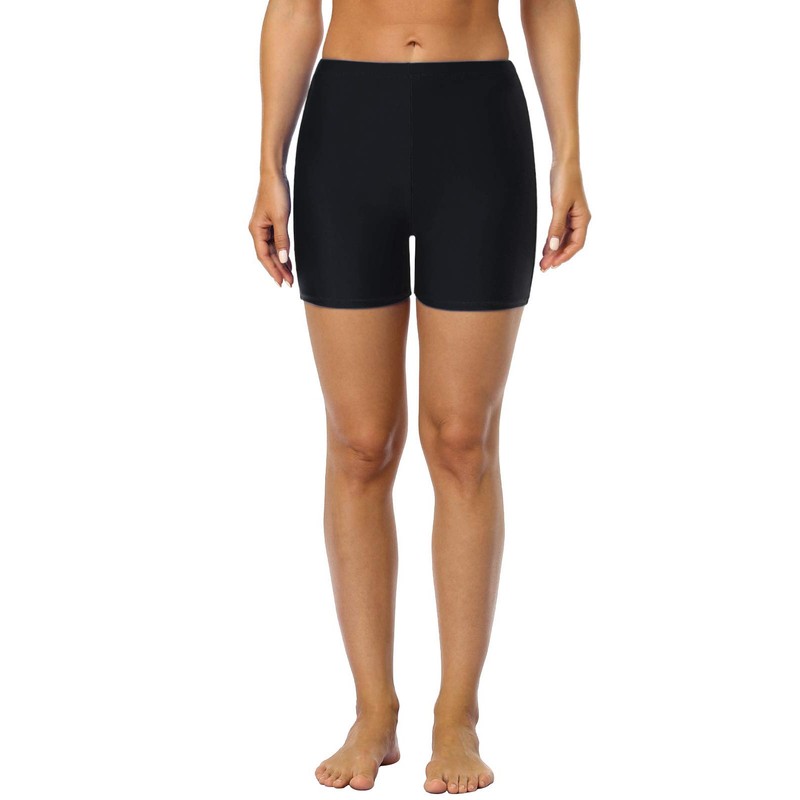 Mycoco Pantalones cortos de natación largos para mujer, UPF 50+,