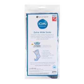 IOMI Sock Shop Footnurse - Herren & Damen socken extra weit bund ödeme beine behandlung gesundheitssocken für geschwollene füße (43-45 eur, Grau)