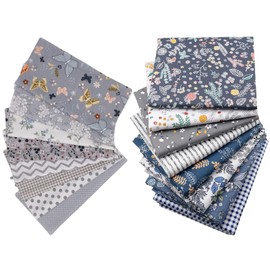 FAIRYGATE Fabric Squares 16 PCS 100% Cotton Fabrics Bundles for Quilting Sews DIY Quilt Beginners Supplies Square for Many Sewing Projects Potholders Cushion Covers Costumes C0315