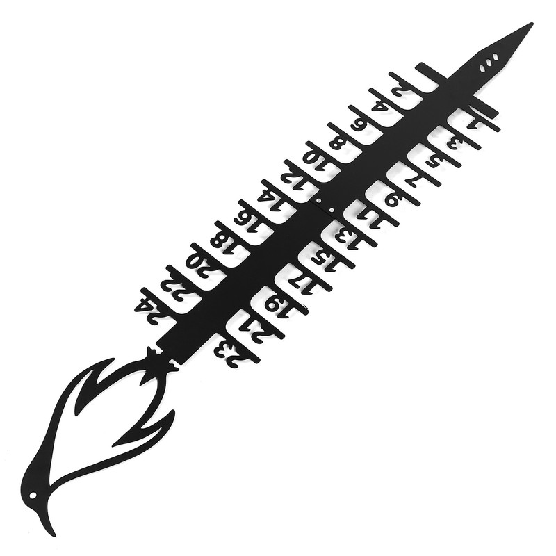24 Inch Snow Gauge Outdoor Iron Art Decorative Snowfall Measuring