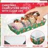 Jingmore 50 Pcs Christmas Charcuterie Boxes with Clear Lids Disposable