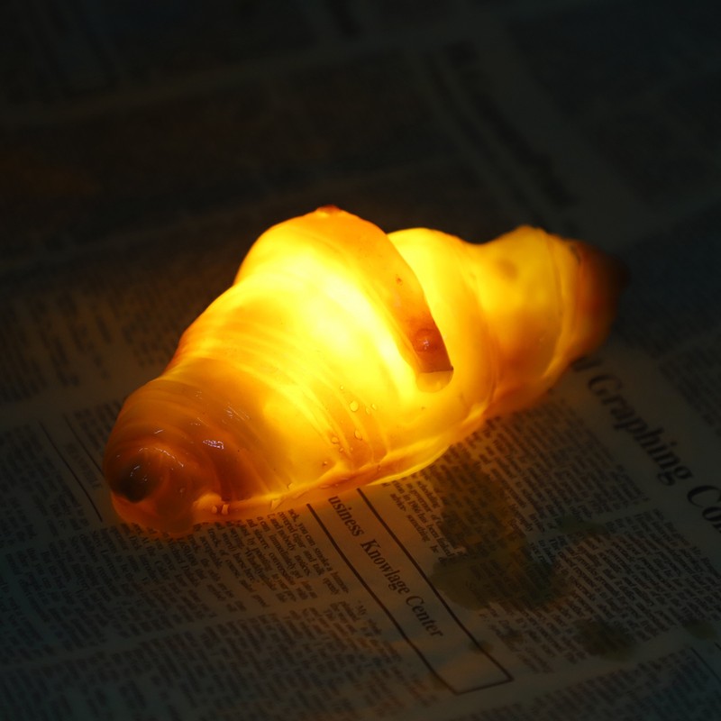 Bread Light Simulation Novelty Decorative Bedroom Bedside Battery LED Night