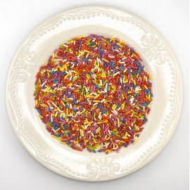 Blue Fox Baking Dye Free Sprinkles for Cakes Cookies Cupcakes Rainbow Mix 4 oz Package