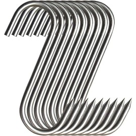 Meat Hooks 20 count, 5.12 in Premium Stainless Steel Butcher Hook  Hooks,Meat Processing for Hanging, Drying, BBQ, Grilling Sausage Chicken Beef Hook Tool (5.1inch(20Pcs)) - Color: 10Pcs 7Inch(4.6mm)