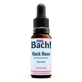 Feel Bach! Natural Homeopathic Remedy - Rock Rose Dropper Flower Essence for Fear Alleviator Panic Relief - Shock & Renewed Bravery, Vegan, Gluten & Sugar-Free, Non-Habit Forming, 20ml (0.7 fl oz)