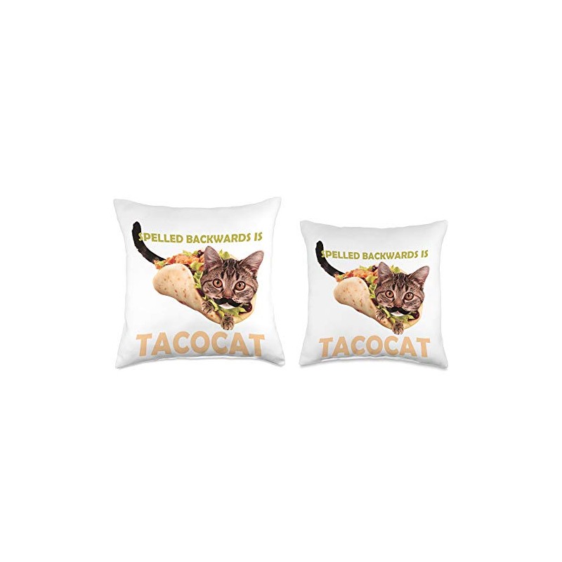 Funny and Cute Taco Cat Spelled Backward Is Tacocat Throw