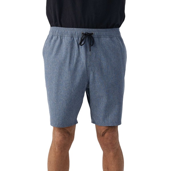 O'NEILL Santa Cruz - Pantalones cortos híbridos de cintura elástica para hombre, cómodos pantalones cortos para hombre con tela elástica y bolsillos, marino, X-Large
