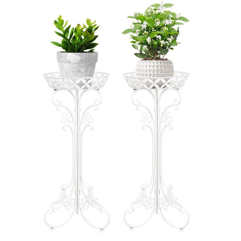 Sungmor Lightweight Metal Flower Pot Stands - 2 Pack 29.7