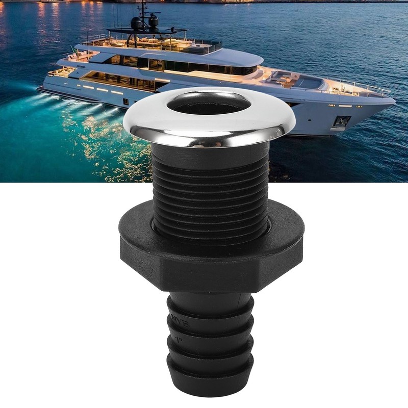 25mm Thru Hull Fitting Nylon Impact Resistance Leakproof Long Lasting