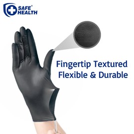 Safe Health Nitrile Gloves, Industrial Disposable Gloves, L, Pack of 100, Box Powder-Free, Latex-Free, Examination Gloves, Car Workshop, Cooking Gloves, Repair, Car Maintenance, Household, Daily (L,