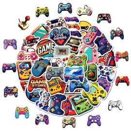 Gaming Stickers 50 Pcs Video Game Theme Stickers Waterproof Vinyl Gamer Stickers and Decals for Computer Laptop Water Bottles Car Bicycle Skateboard Motorcycle Luggage