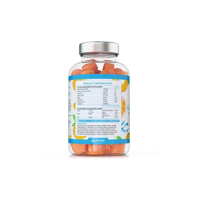 Collagen Complex Natural Orange Flavour Chewable Gummies
