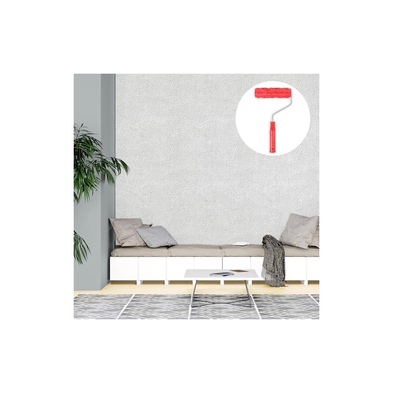 2pcs 7'' Texture Roller Sleeve Wall Texture Stencil Brush Pattern