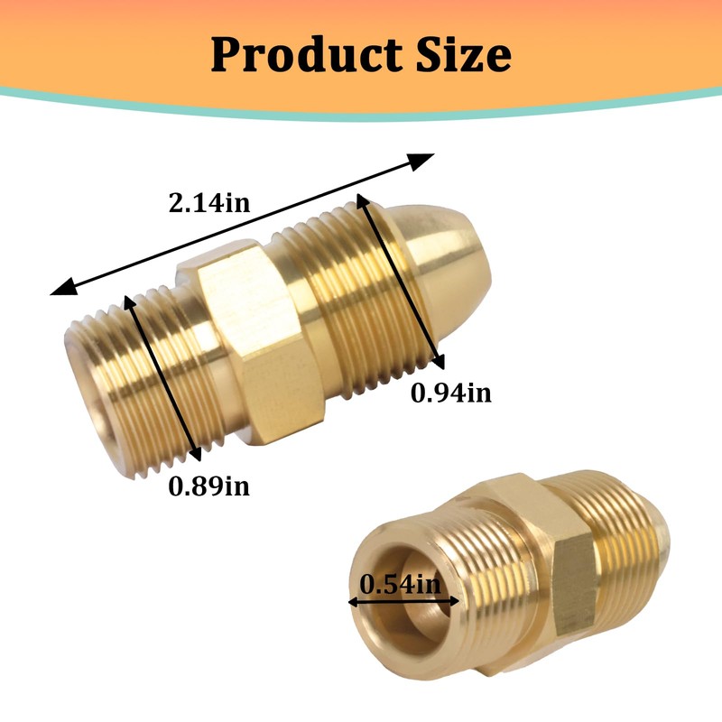 G5/8 Male to CGA580 Male Argon Adapters & Nitrogen Adapters,
