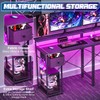 X-cosrack 33.5" Small Gaming Desk with LED Lights & Long