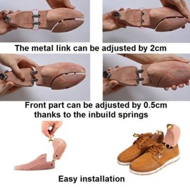 Leona Co Wooden Shoe Stretcher Tree, AU 4.5-12 Sizes Adjustable Cedar Wood Shoe Trees, 2pcs Shoe Shaper Keeper for Men, Women, Sneakers, Boots (UK 9-10 / EU 43-44)