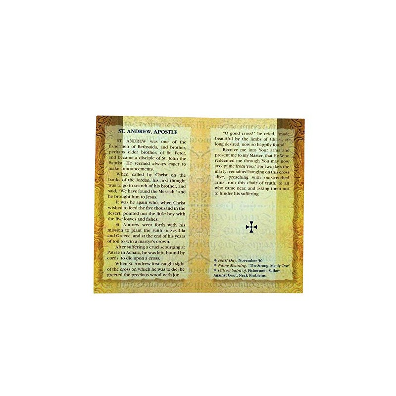 William J. Hirten Deluxe Catholic Holy Card with Traditional Prayers