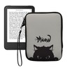 kwmobile Case for eReader Neoprene Case Cat Meow Grey Black