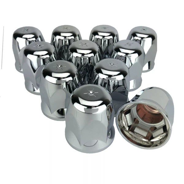 ALCOA 10 33mm Chrome Push On Hex Lug Nut Cover