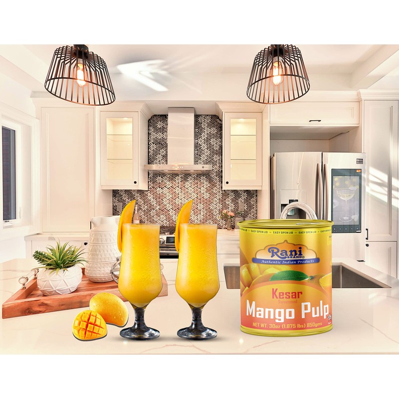 Rani Mango Pulp Puree (Makes Mango Lassi Shakes) Kesar Sweetened