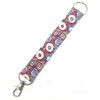 Fabric Pattern Wristlet Key Fob Key Chain with Split Ring