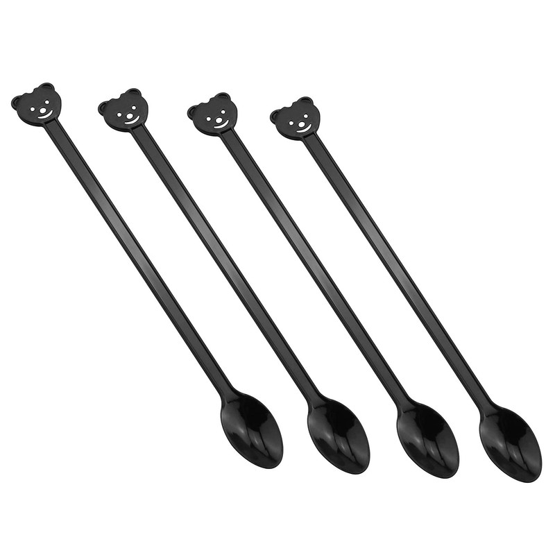 ZZLZX 200PCS Disposable Long Handle Plastic Coffee Stirrer Spoon Sticks,