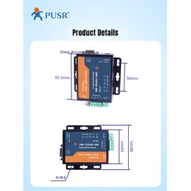 PUSR TCP232-306 RS232 RS485 RS422 to Ethernet TCP IP Modbus Gateway Serial Device Server Serial to ethernet converters