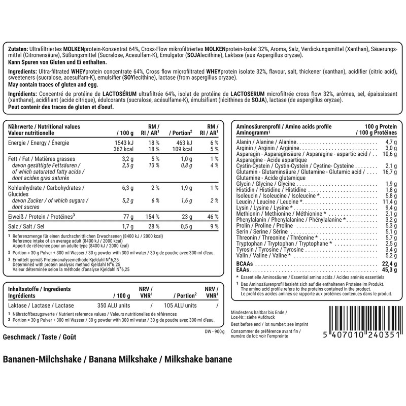 PEAK Delicious Whey Protein - 900 g Flavour Raspberry Yoghurt