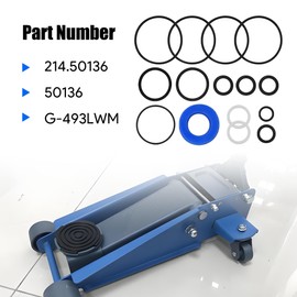 LoloWheat 214.50136 Floor Jack Seal Replacement Kit Compatible with Sears Craftsman MVP Floor Jack 3 or 3-1/2 Ton Replaces 50136 G-493LWM