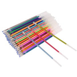 Lezevn Gel Pen Refills Gel Colouring Pens Refills Assorted Colours Glitter Neon Pastel Metallic Ideal for Drawing Adult Coloring Book Scrapbooking Journaling (100)