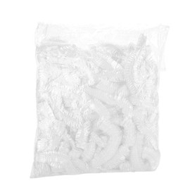 100pcs Gorros de ducha desechables Sombrero de Baño Gorro de Pelo Portátil de Viaje Transparente gorros impermeables de plástico elástico para el cabello Para Ducha Desechable Claro Para Spa Salón