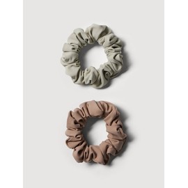 [JAJU JAJU] 2 hair scrunchies beige, khaki gray / [JAJU자주] 헤어 스크런치 2개 베이지, 카키그레이