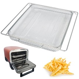 Air Fryer Basket for Ninja Woodfire Outdoor Pizza Oven,BBQCuker 13.4“ x 13“ Stainless Steel Mesh Basket for Pizza Oven, Air Fryer Basket Replacement, Dishwasher Safe