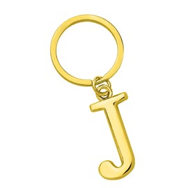 Freedale Gold Letter A-Z Keychain for Women Men Purse Handbags Metal Alphabet Initial Letter Key Ring Novelty-keychain (J)