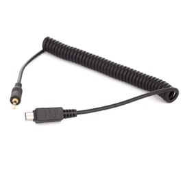 vhbw Connecting Cable compatible with Olympus E-600, E-620, SP-565 UZ, SP-570 UZ, SP-590UZ Camera, DSLR - 125cm, Spiral Cord