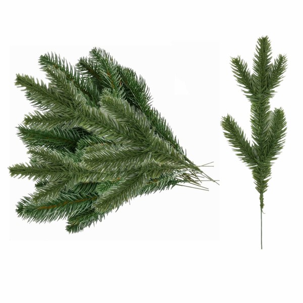 alfyng 40 PCS Artificial Pine Needles Branches Garland, 11 inch