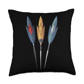 Lawn Darts Yard Darts SteMi Apparel Lawn Jarts Javelin Target Bullseye Yard Darts Throw Pillow, 18x18, Multicolor
