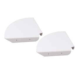 HEEPDD Corner Shelf, Quarter Round Stylish Floating Corner Shelves Preventing Breakage Wall Mount Large Space 2pcs for Bedrooms for Displaying Books (White)