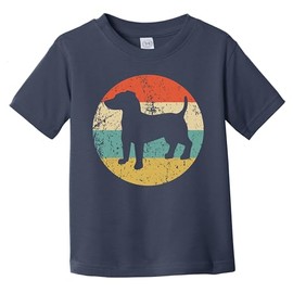 Retro Jack Russell Terrier Icon Dog Silhouette Infant/Toddler T-Shirt, 5/6T Navy