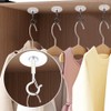 Lryusca Adhesive Ceiling Hooks Heavy Duty, 4 Pack Self Adhesive