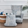 Jusmate Wing Chair Slipcovers 2 Pieces Printed Wingback Chair Covers