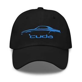 1972 Cuda Barracuda Blue Muscle Car Silhouette Classic Car Owner Embroidered Dad hat