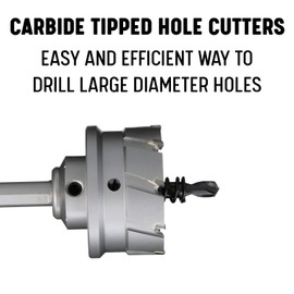 Drill America 2-1/4" Carbide Tipped Hole Saw/Cutter with 1" Depth of Cut, CTH Series