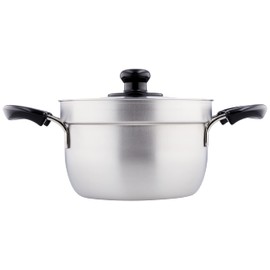 Wahei Freiz Enzo EM-008 Tsubame Sanjo Double Handed Pot with Lid 7.1 inches (18 cm), Stainless Steel, Induction and Gas Compatible