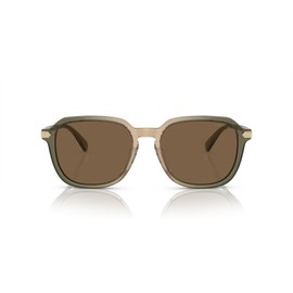 Coach HC8383U Universal Fit Sunglasses, Transparent Green Tan Gradient/Brown Solid, 55 mm