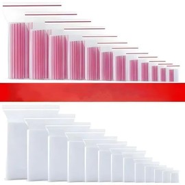 4 Mil，1.8" X 2.7" Clear Plastic Reclosable Zip Bags, Puncture-Resistant, Strong Resealable Poly Bags, with Resealable Lock Seal Zipper, 0.1mm, 4x6cm, 100 Count.