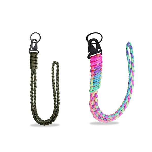 MFCGHXR 2Pcs Heavy Duty Lanyards, Keychain Lanyard, Paracord Lanyard, Whistles