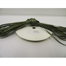 1 Bundle of 3mm x 10 metres Satin Ribbon Dark Olive Green Double Sided 3 mm