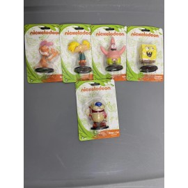 Nickelodeon Lot Of  5 Nickelodeon Mini Figures Ren Stimpy Hey Arnold Spongebob Patrick